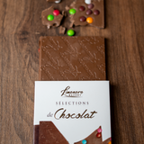 Milk chocolate slab with colored confetti