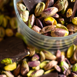 Dark chocolate and pistachio slab